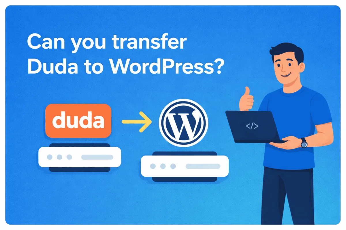 Can you transfer Duda to WordPress?