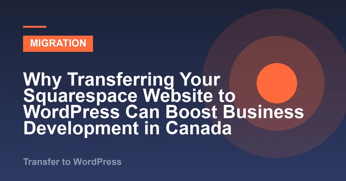 Illustration for “Why Transferring Your Squarespace Website to WordPress Can Boost Business Development in Canada”