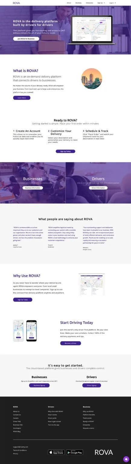Example of a WordPress website we built