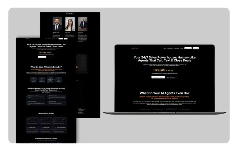 NovaNest AI website after moving from HubSpot to WordPress, shown on desktop and mobile